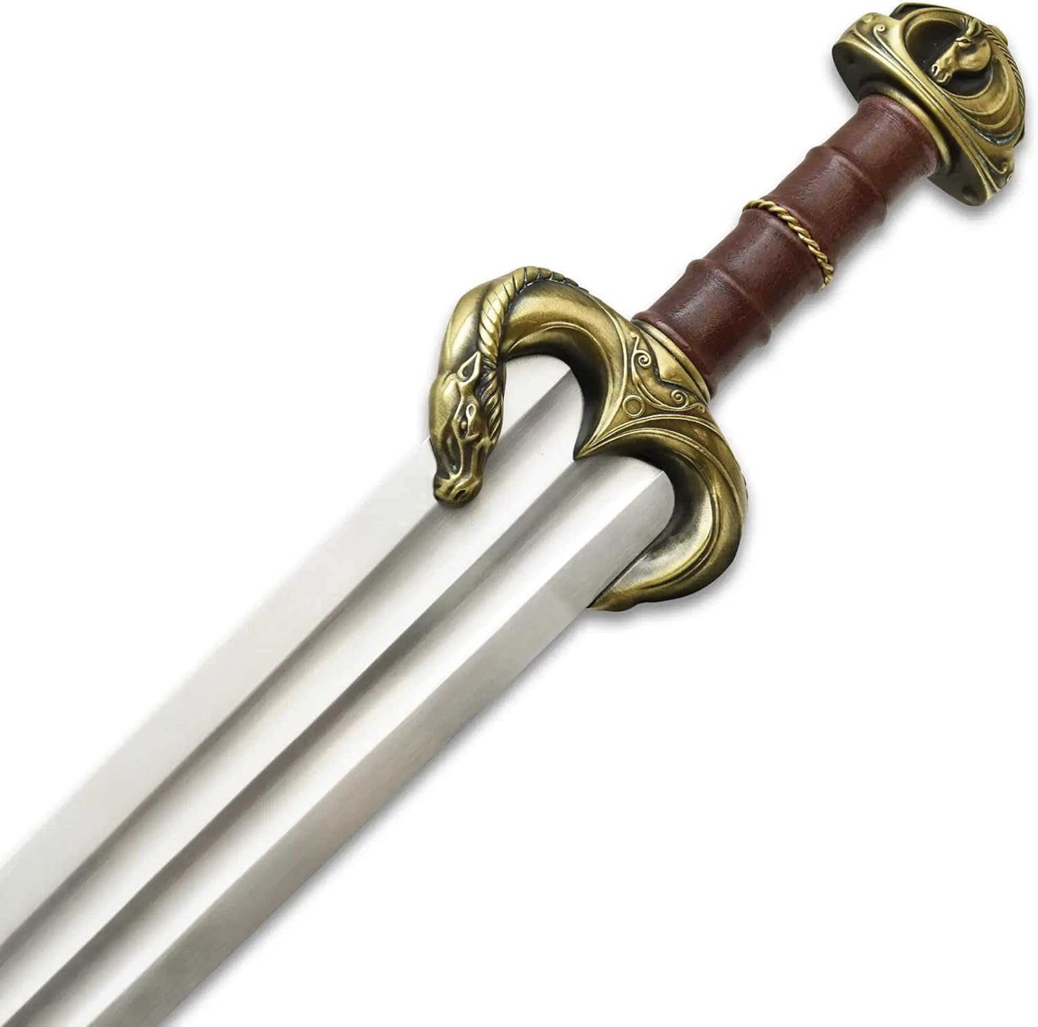 UNITED CUTLERY LOTR Guthwine Sword of Eomer – Réplica con licencia oficial, hoja de acero inoxidable, agarre de cuero, accesorios con acabado de