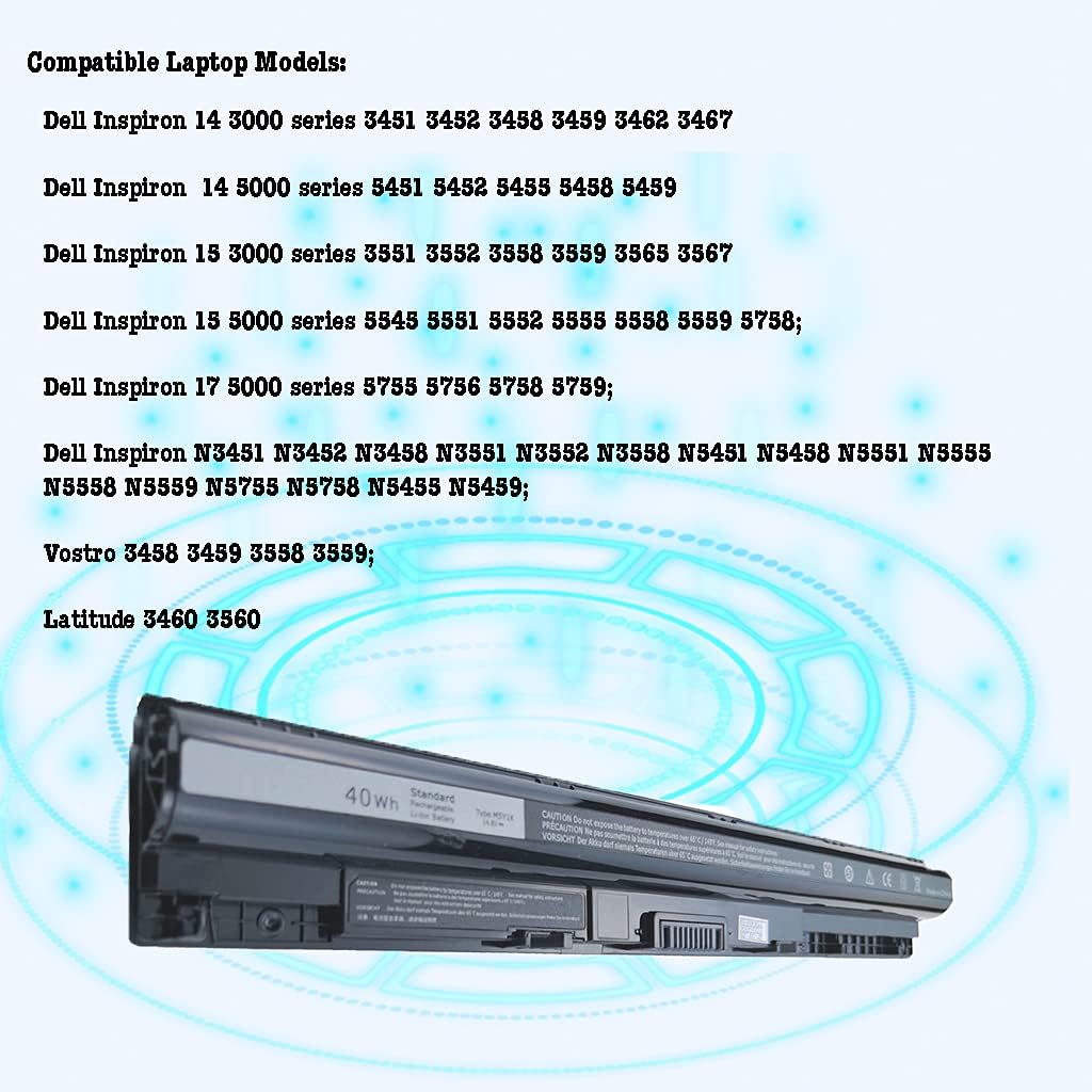M5Y1K – Batería para portátil Dell Inspiron 15 5000 3000 Series 5559 5558 5555 5555 5566 5755 5759 i5759 5759 5758 3451 3567 i3567 3458 3552 GXVJ3