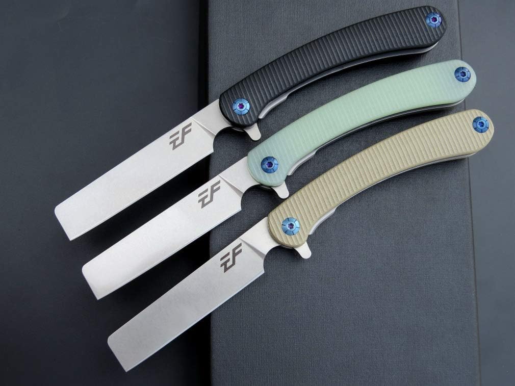 Eafengrow EF939 Cuchillo de bolsillo plegable con hoja de acero D2 G10 cuchillo plegable de bolsillo EDC para supervivencia de campamento y al aire