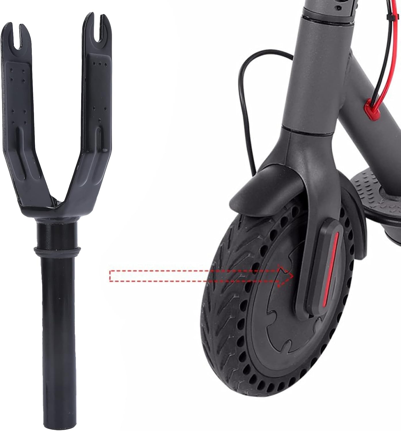Reemplazo de la horquilla delantera, horquilla para scooter resistente, duradero, fácil de instalar, accesorio para scooter eléctrico para M365
