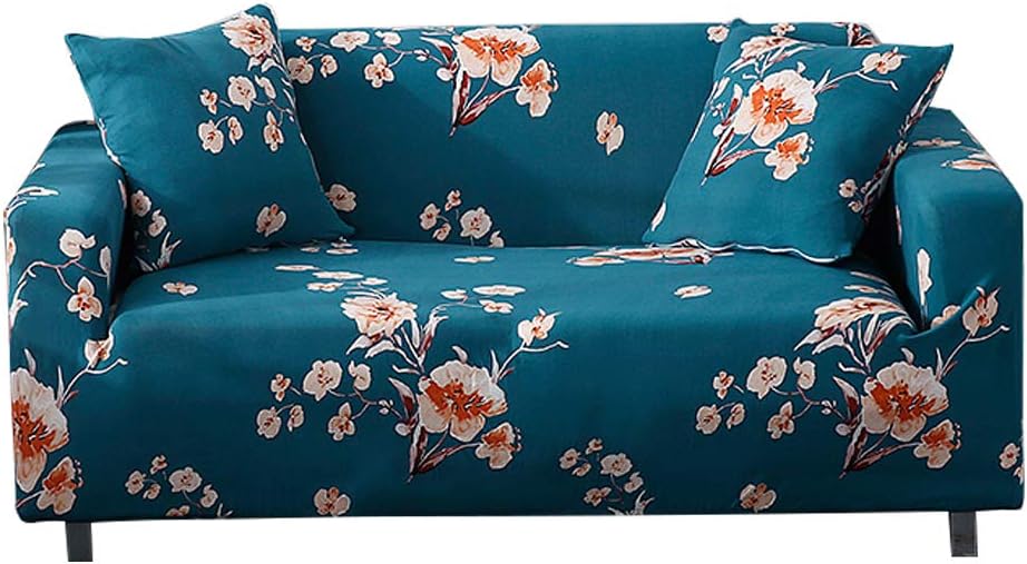 Hoobuy Funda de sofá estampada, Funda elástica para sillón, Funda de sofá para sillón de 3 plazas con dos fundas de almohada gratis 11# (3