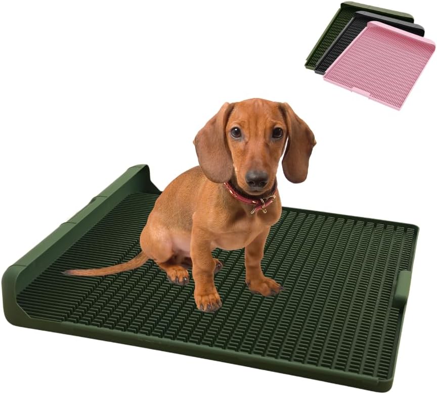 Barkers & Waggers Bandeja de orinal lavable y reutilizable para perros, almohadilla para orina en interiores, resistente a las mordeduras,