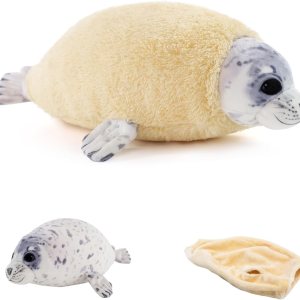 Almohada de felpa de sello de molting de 20 pulgadas, peluches de sello gordito para niños y niñas, almohada para niños, lindos peluches de animales Almohada de felpa de sello de molting de 20 pulgadas, peluches de sello gordito para niños y niñas, almohada para niños, lindos peluches de animales