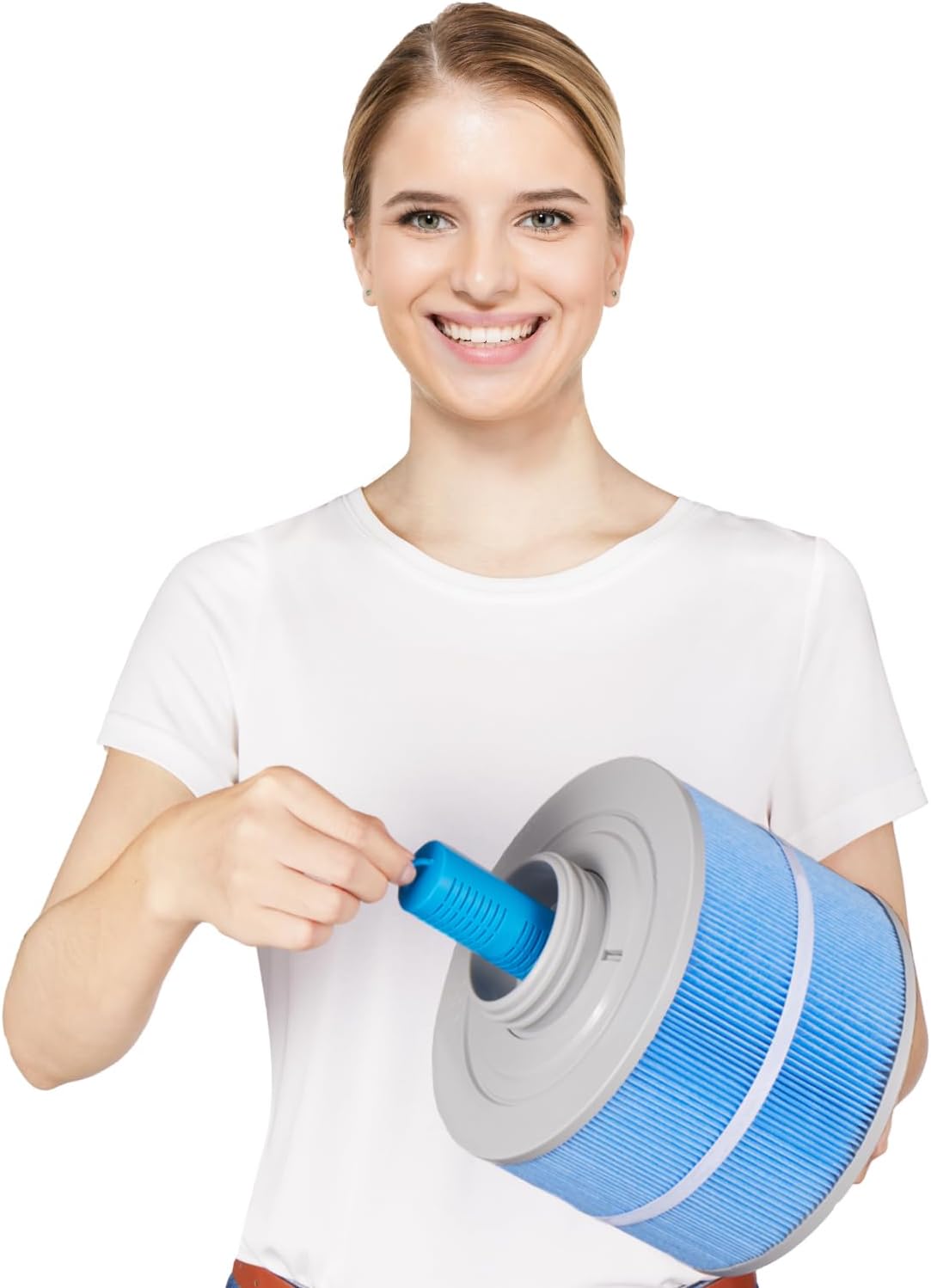 Cartucho mineral para spa compatible con bañera de hidromasaje Bullfrog (1, azul)