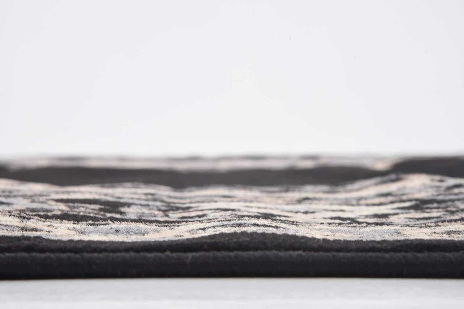 Unique Loom Reza Collection- Alfombra, Polipropileno, Negro