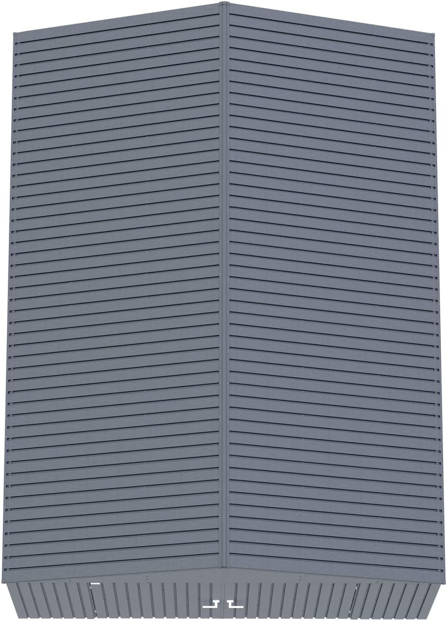 Arrow Shed Elite 12′ x 16′ Outdoor Lockable Gable Roof Steel Storage Shed Building, Anthracite