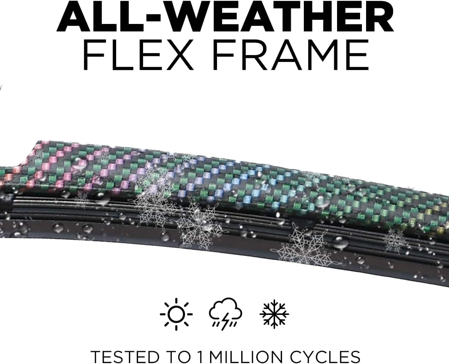Clix Wipers – Limpiaparabrisas automotriz de fibra de carbono, diseño cibernético – Limpiaparabrisas de repuesto universal con clip – Para todo tipo