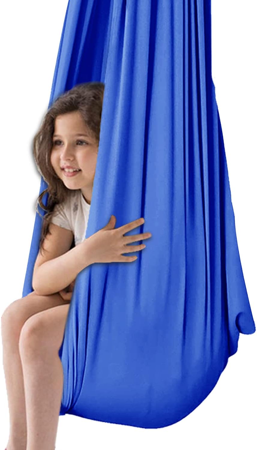 Columpio sensorial para niños en interiores accesorios incluidos Columpio de terapia para interiores y exteriores, hamaca para niños con necesidades