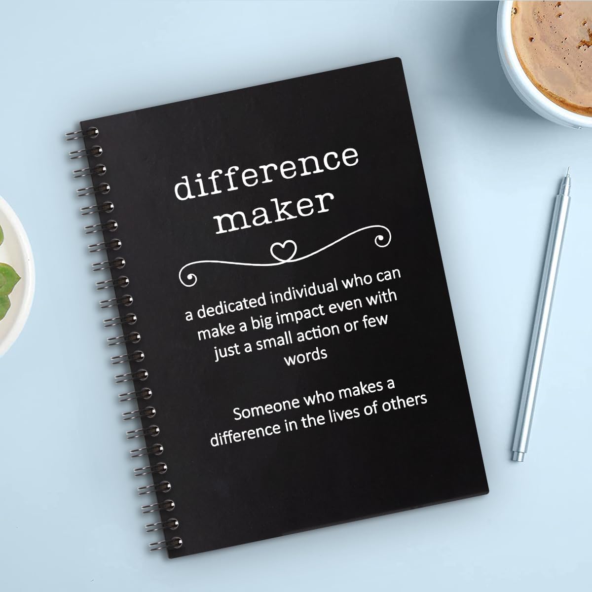 QYUVK Difference Maker – Cuadernos de tapa dura de 160 páginas en blanco, regalo de agradecimiento para empleados, regalo de agradecimiento para