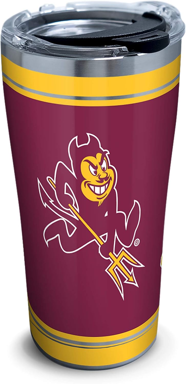 Tervis Vaso aislado de triple pared Arizona State Sun Devils mantiene las bebidas frías y calientes, 20 onzas, acero inoxidable, campus