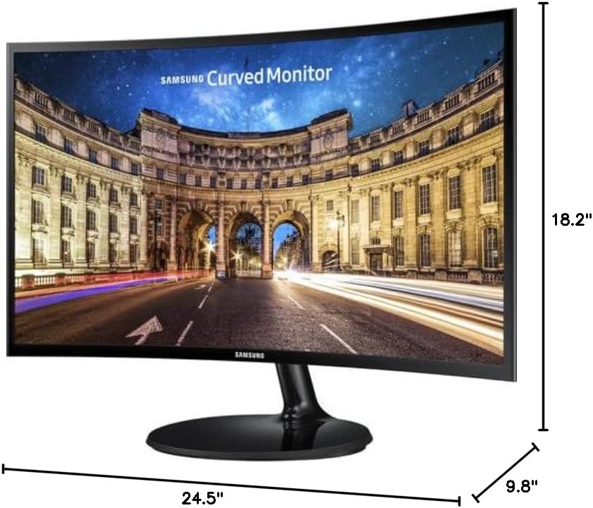 Samsung CF390 Monitor de escritorio curvado de 27 pulgadas 169 LCD FHD 1920×1080 para multimedia, personal, negocios, HDMI, VGA, montaje VESA, modo