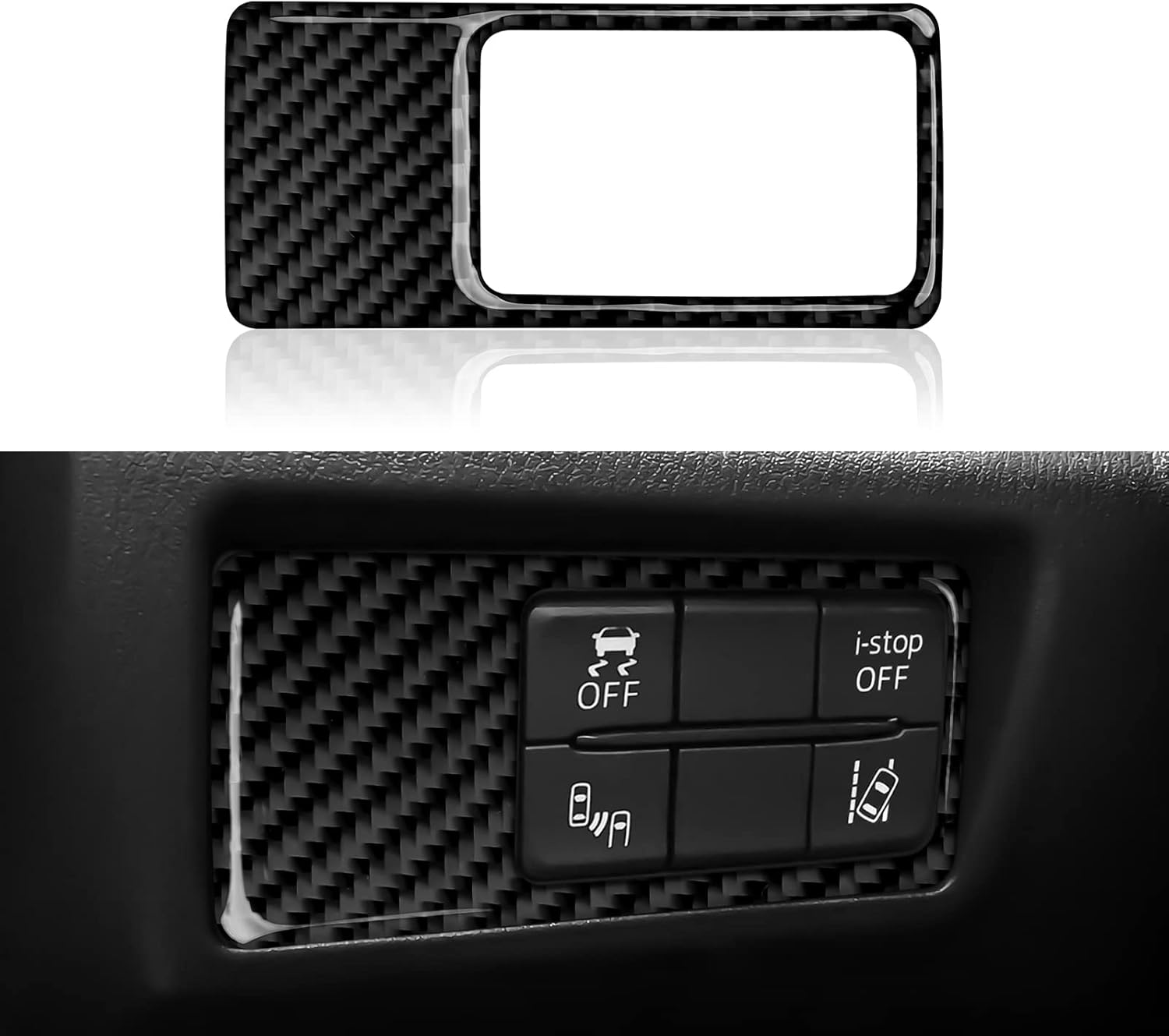 Cubierta de botón de arranque de coche, calcomanía de fibra de carbono, decoración para Mazda MX5, Miata, MX5, ND, 2016, 2017, 2018, 2019, 2020,