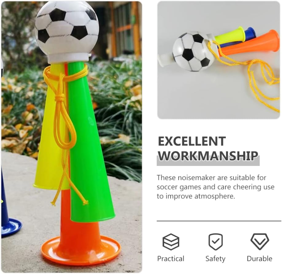 Ipetboom Juguetes de 20 piezas para fanáticos del fútbol, trompeta, bocina de aire, fabricante de ruido fuerte, fabricantes de ruido de fútbol,