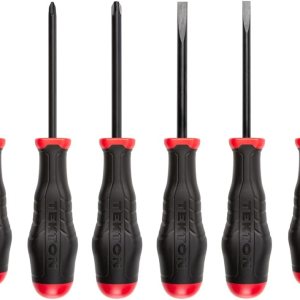 TEKTON Juego de destornilladores de hoja de óxido negro de alto par, 10 piezas (#0-#3, 18-516 pulgadas)  DRV41239 TEKTON Juego de destornilladores de hoja de óxido negro de alto par, 10 piezas (#0-#3, 18-516 pulgadas)  DRV41239