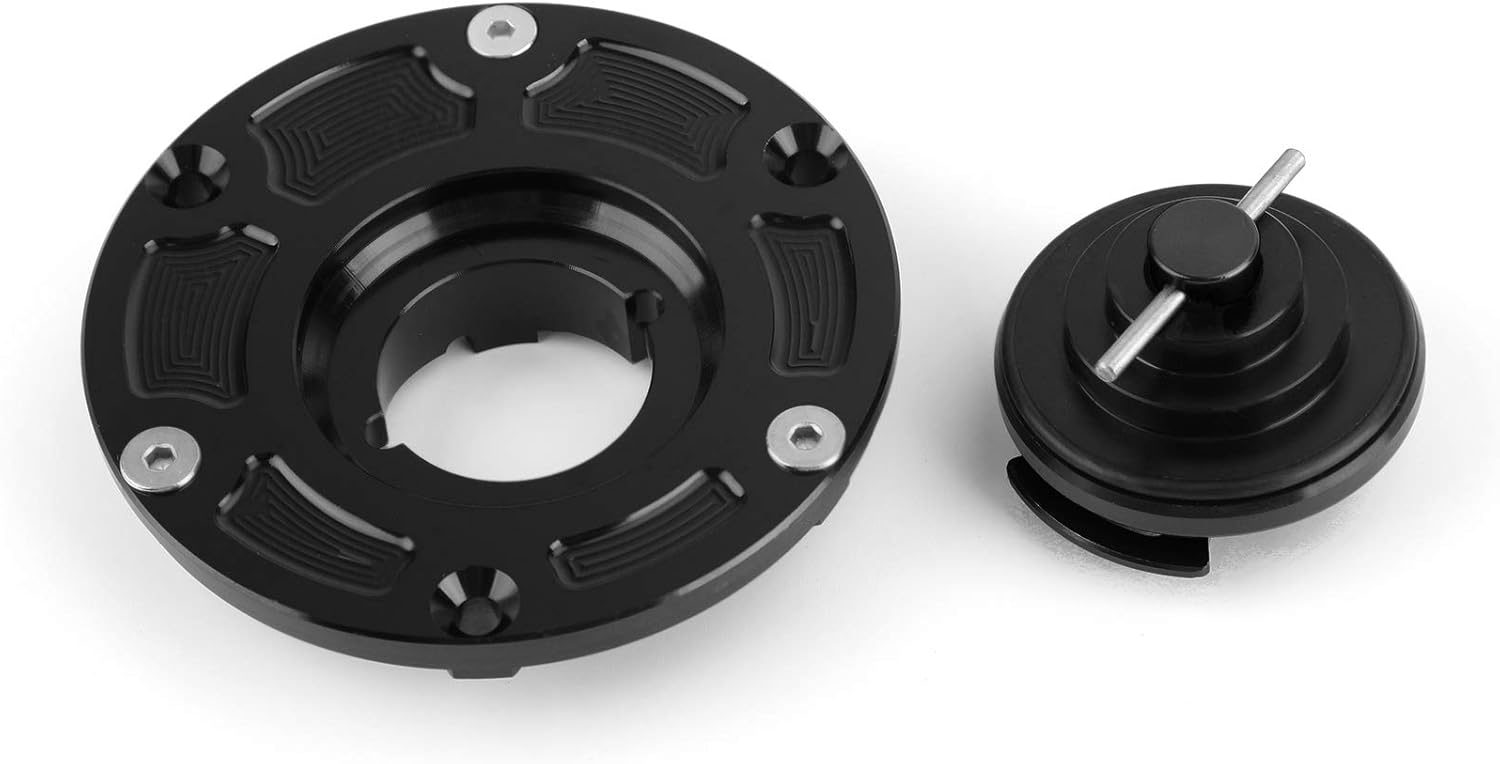 Topteng Tapa de gasolina de combustible sin llave de aluminio CNC para motocicleta Kawasaki EX250 Ninja 250R 2008-2014, ER250 2013-2016, Z250