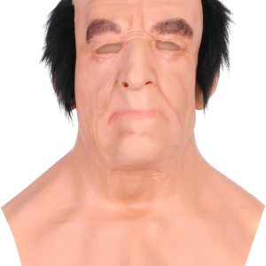 Máscara de anciano realista de hombre calvo, máscara de cabeza completa, máscara de cabeza completa, accesorios de disfraz de Halloween Máscara de anciano realista de hombre calvo, máscara de cabeza completa, máscara de cabeza completa, accesorios de disfraz de Halloween