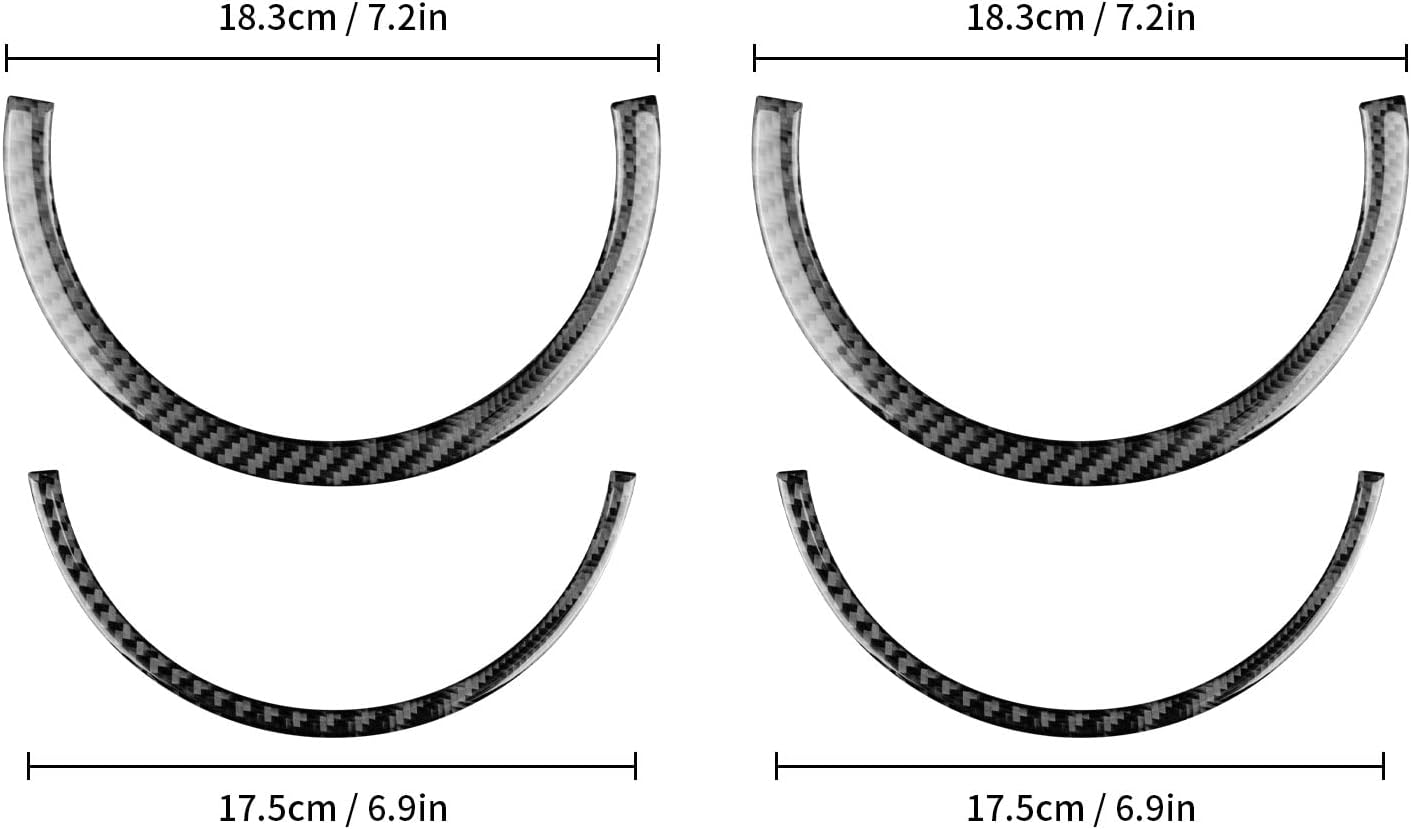 AIRSPEED Adhesivo para salida de aire lateral de automóvil Mini R55 R56 R57, cubierta de fibra de carbono, cubierta interior para Mini R56 Cooper