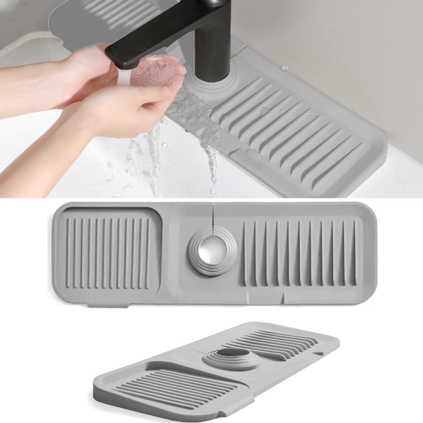Lakis Drop New VER 2.0 – Protector contra salpicaduras para fregadero, alfombrilla de silicona para grifo, accesorios para fregadero de cocina,
