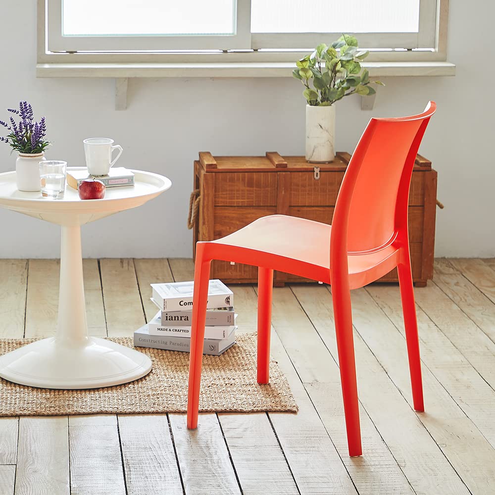 Lagoon Sensilla – Silla de comedor apilable (4 unidades), color verde