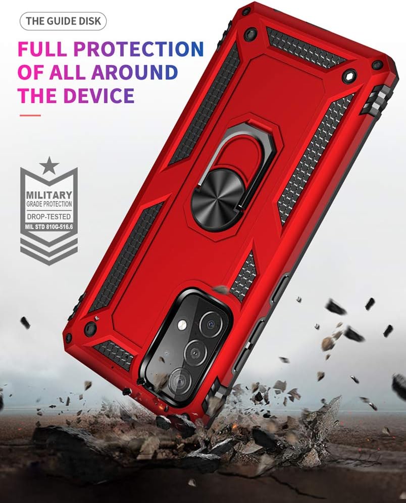 SKTGSLAMY Funda para Samsung Galaxy A52, Samsung A52 4G5G, con protector de pantalla, grado militar 16 pies, funda protectora a prueba de caídas con