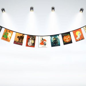 Decoración de Halloween para interiores y exteriores, estilo vintage, pancarta de Halloween, fiesta de Halloween, letrero de patio, decoración del Decoración de Halloween para interiores y exteriores, estilo vintage, pancarta de Halloween, fiesta de Halloween, letrero de patio, decoración del