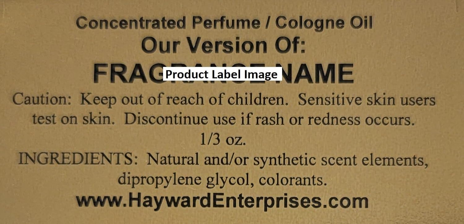Aceite de perfume de marca compatible con TENDRE POISON para mujeres, fragancia Rendition, Eau de Parfum, 13 oz (0.3 fl oz) de vidrio Roll on