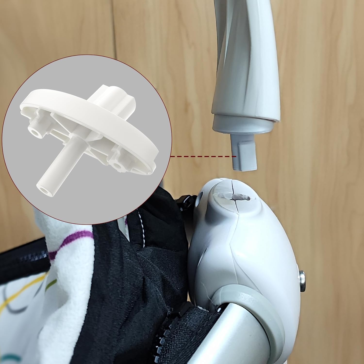 ARSUNOVO Reemplazo del conector móvil, accesorio de conversión de poste de juguete para 4moms Mamaroo’s Model 1037 Toy Stand