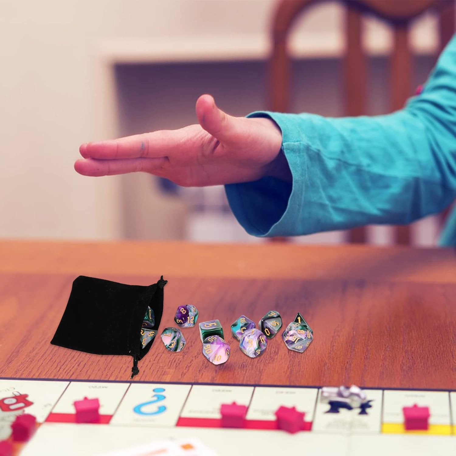 DND – Juego de dados poliédricos, dados de juego de material acrílico, dados de poliedro, juegos de mesa, para Dungeon and Dragons D&D RPG juegos de