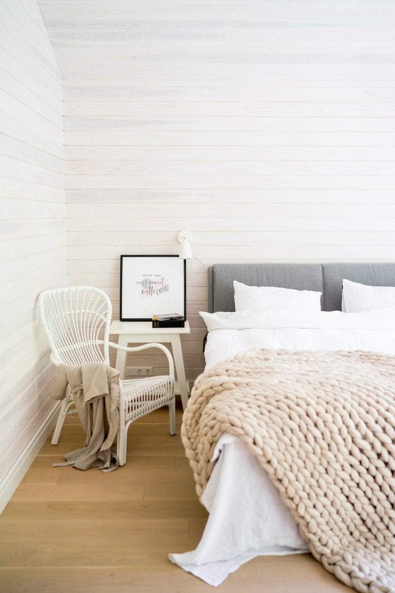 Manta de punto para sofá, hecha a mano, manta gruesa para sofá, cama, manta de punto grueso (camello de 80 x 80 pulgadas)