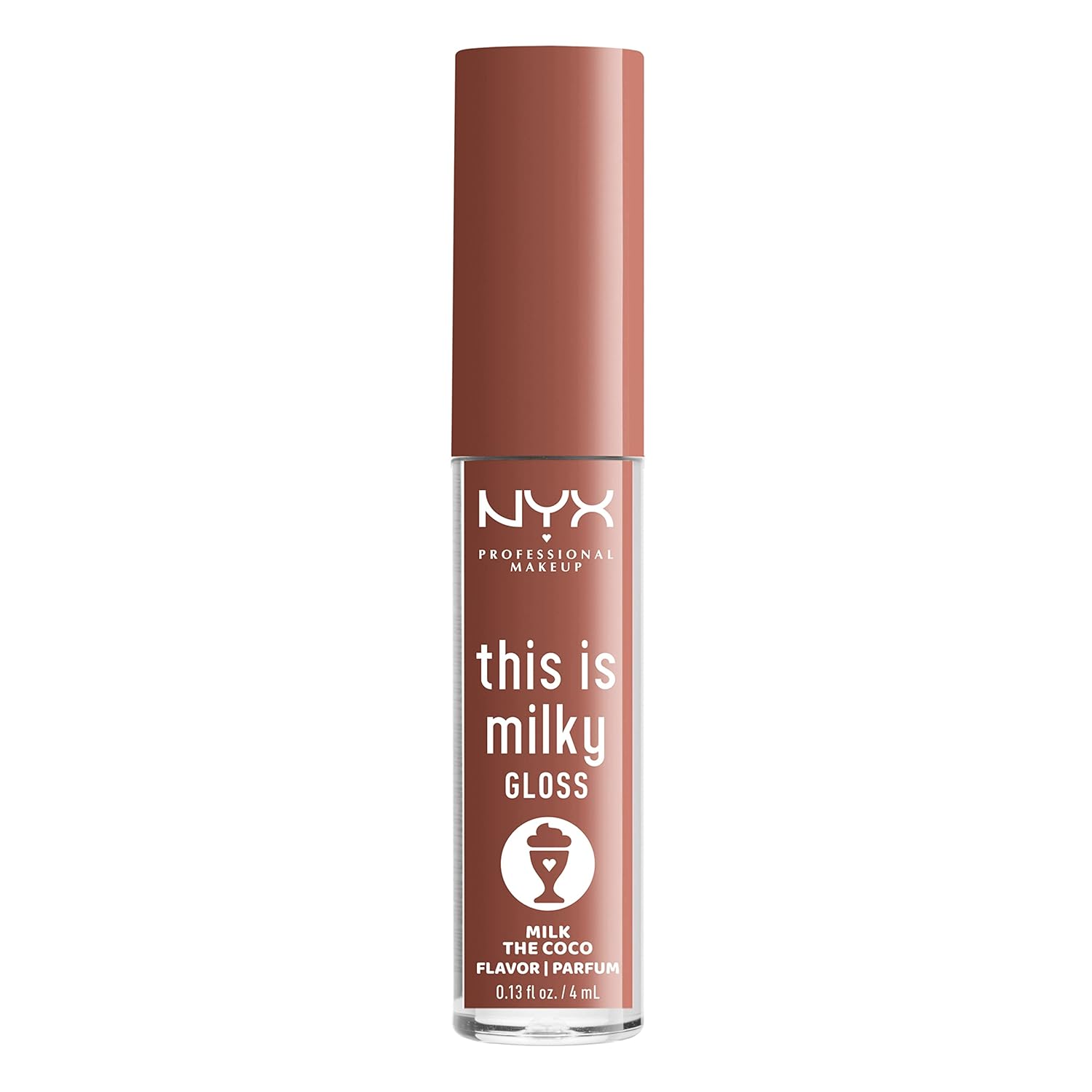 NYX PROFESSIONAL MAKEUP This Is Milky Gloss, brillo de labios con hidratación de 12 horas, vegano, leche de coco (chocolate oscuro)