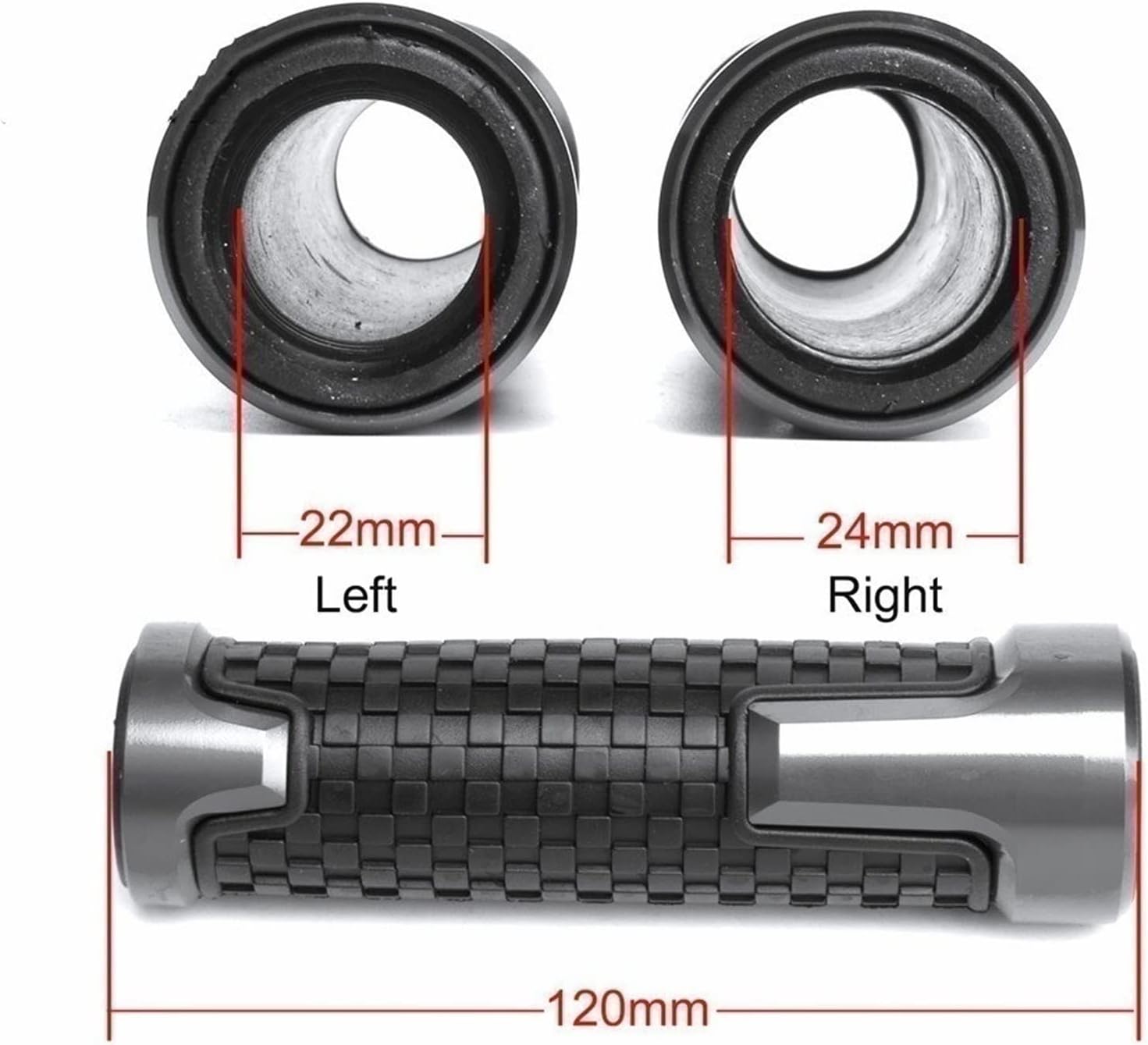 78 “22mm Universal Motorcycle Handle Handlebar Hand Bar Grip for Yamaha XJ6 Diversion 2009-2015 2010 2011 2012 2013 2014 2015