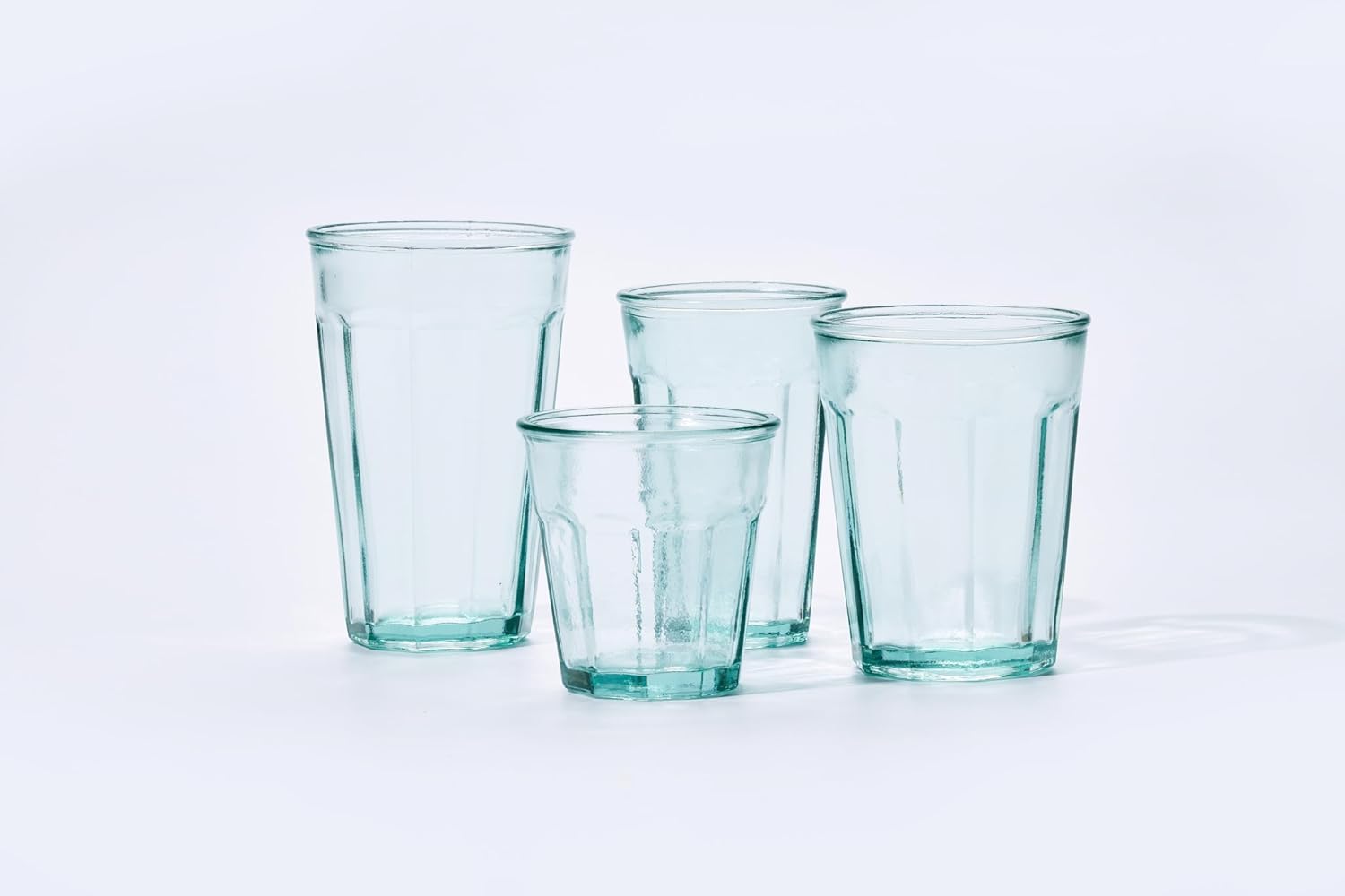DESIGNED BY VSM Vidrios San Miguel – Vasos de 7.5 onzas, hechos de vidrio 100% reciclado, juego de 6, vasos anticuados, ideales para agua, whisky,