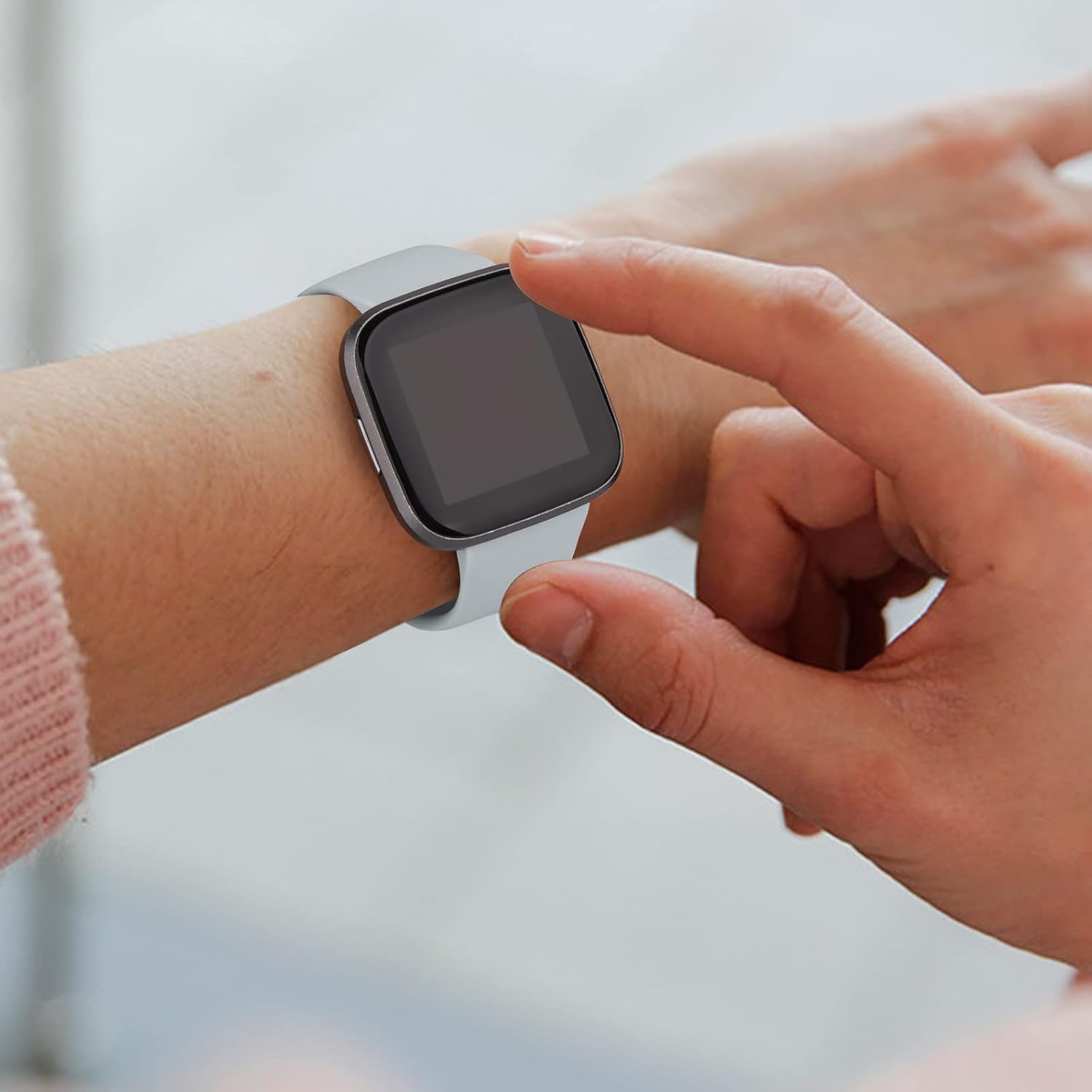 Paquete de 3 bandas de silicona compatibles con Fitbit Versa 2 bandas para mujeres y hombres, correas de repuesto deportivas suaves y transpirables