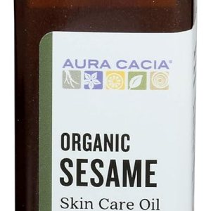Aura Cacia Aceite orgánico para el cuidado de la piel, sésamo protector, 4 onzas líquidas Aura Cacia Aceite orgánico para el cuidado de la piel, sésamo protector, 4 onzas líquidas