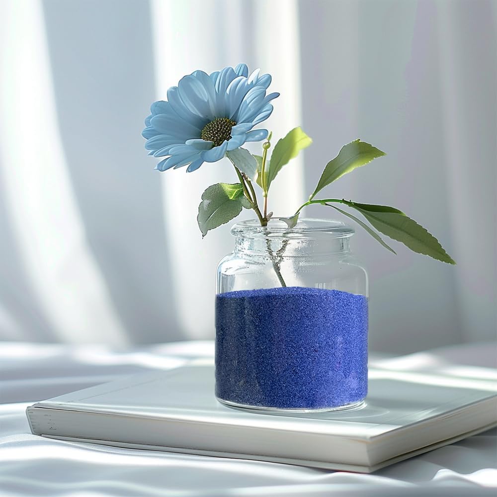 Arena azul cobalto para ceremonia de boda para manualidades, caja de arena, jardín zen, relleno de jarrón, decoración del hogar, jardín zen, 28 onzas
