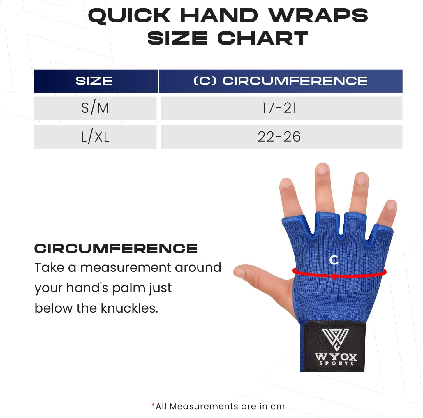 WYOX – Vendas elásticas de boxeo con nudillos acolchados de gel en el interior, para proteger los puños, para mujeres y hombres, muñequeras para