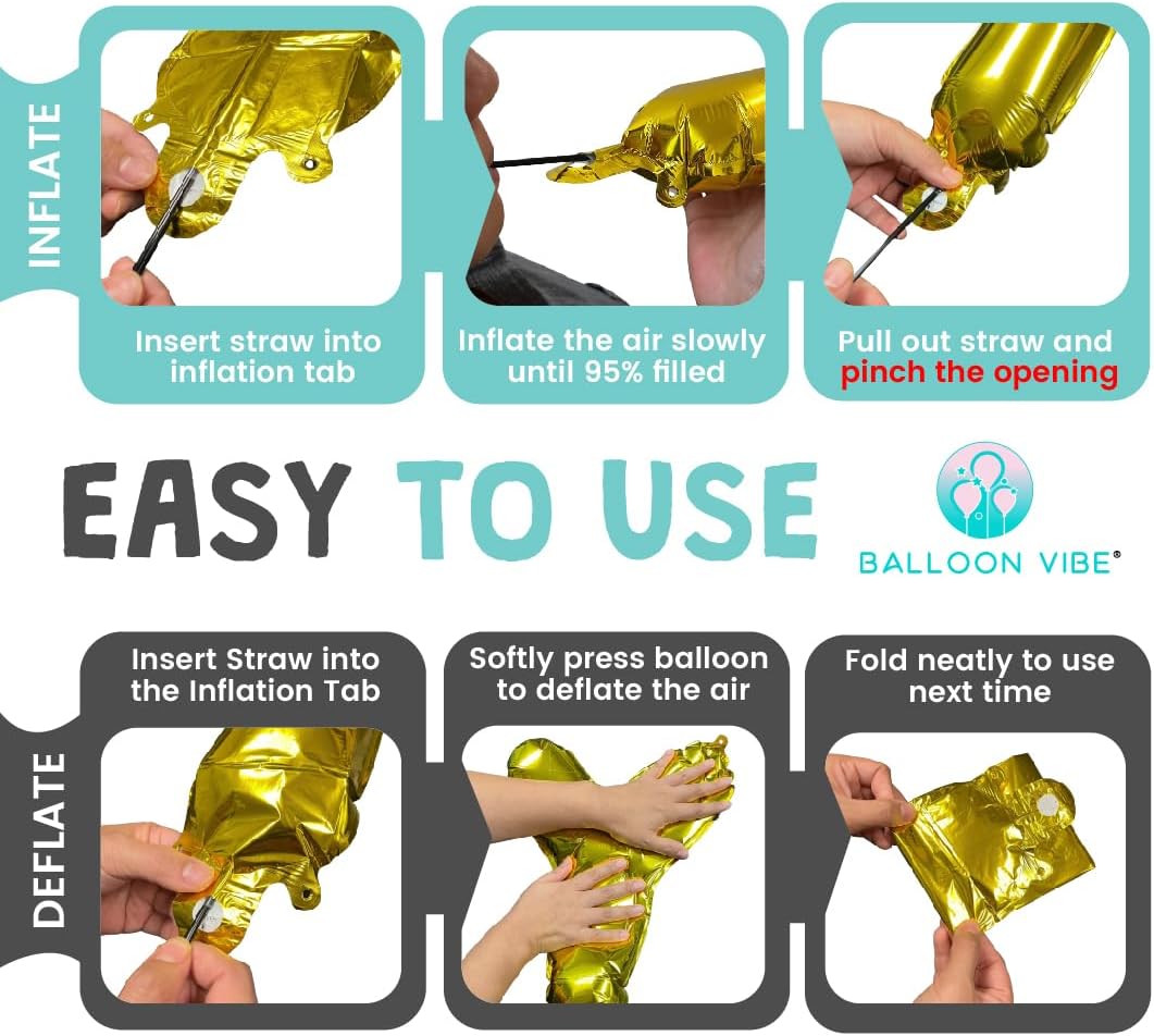 Cartel de globos de feliz cumpleaños, letras de papel de aluminio de Mylar de 16 pulgadas para decoración de cumpleaños, letrero de globos de feliz