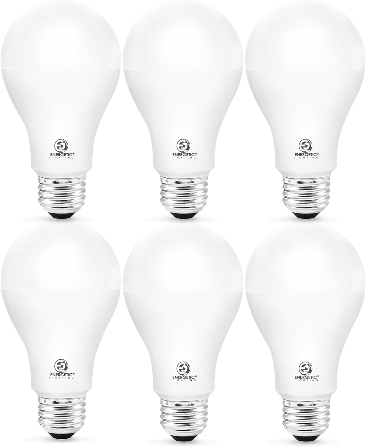 ENERGETIC SMARTER LIGHTING Paquete de 6 bombillas LED superbrillantes equivalentes a 150 vatios A21, blanco frío 4000 K, bombilla LED de 2600