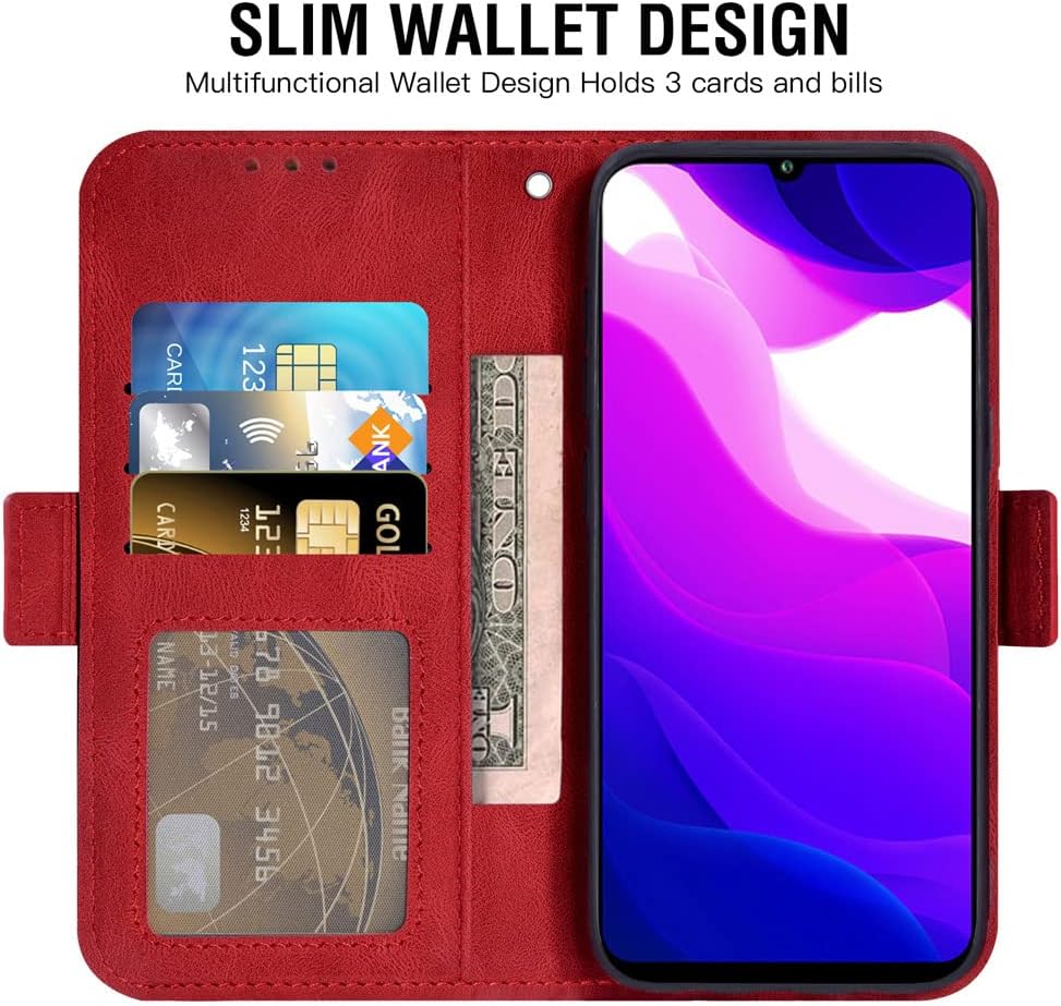 Asuwish Compatible con Xiaomi Mi 10 LiteMi10Lite 5GMi10 Youth 5G Funda tipo cartera y protector de pantalla de vidrio templado Soporte de tarjeta