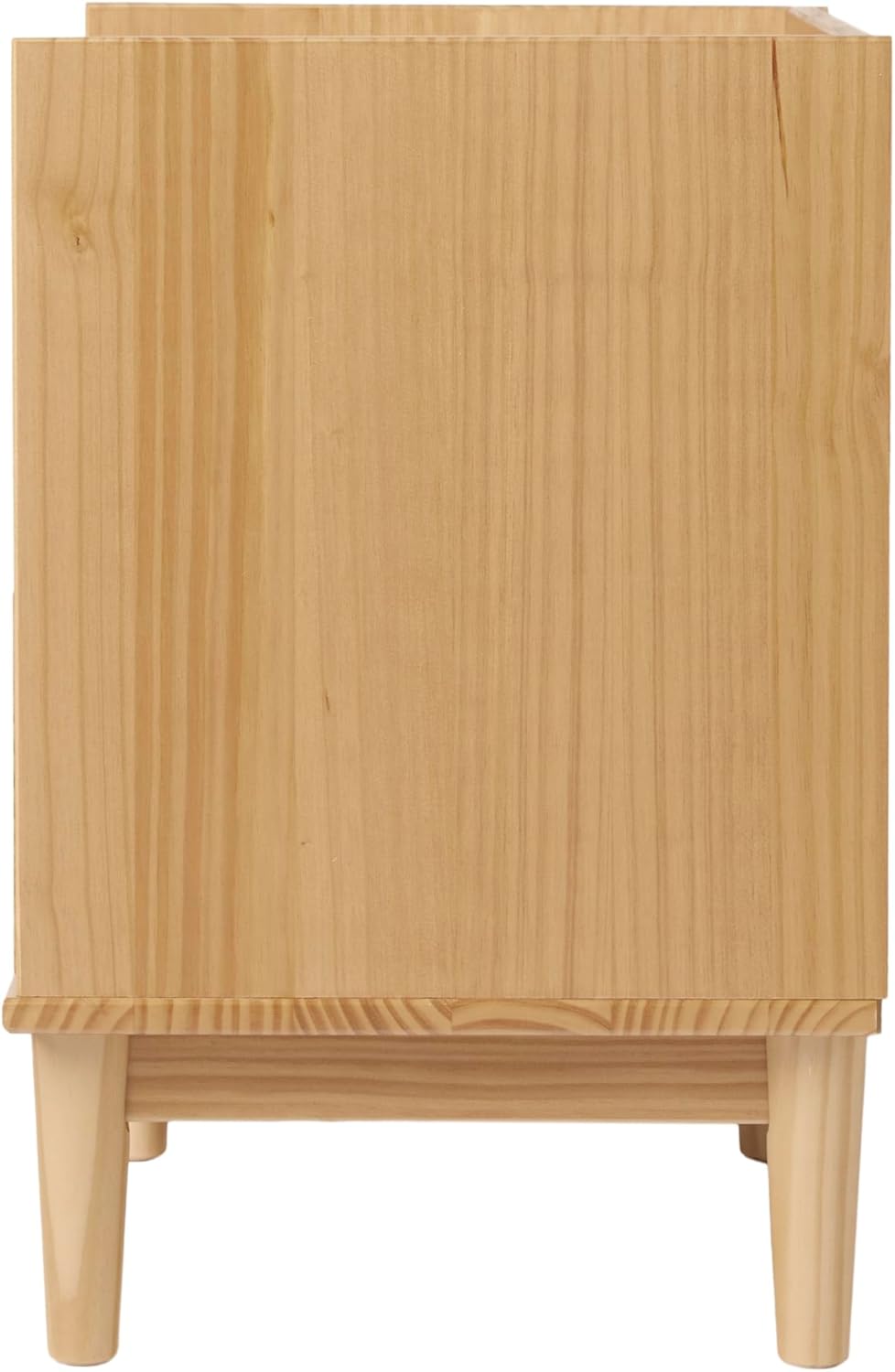 Walker Edison Blythe Mid-Century – Mesita de noche moderna con 2 cajones, 20 pulgadas, pino natural