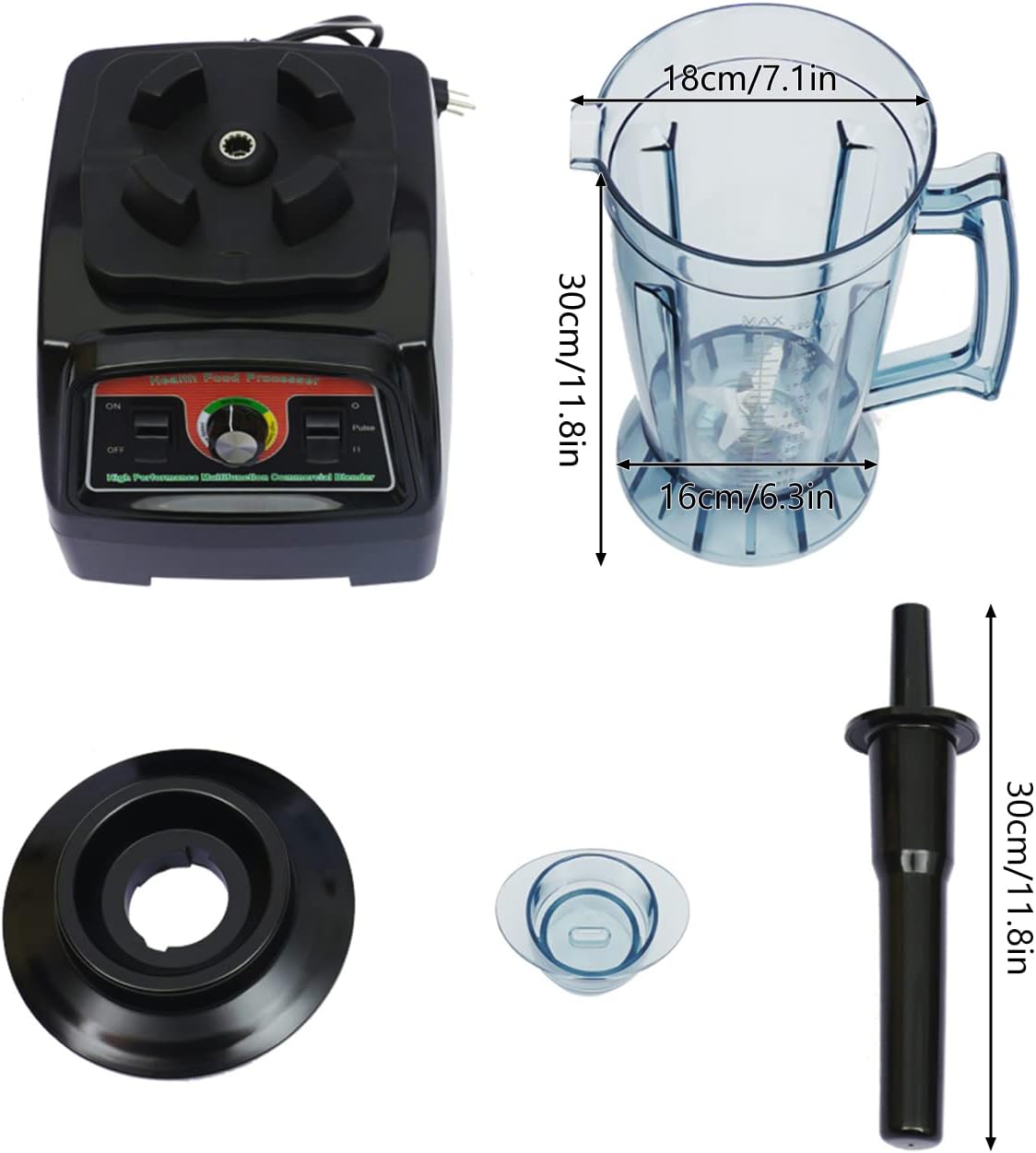 Batidoras de encimera, 3.9L1.03Gal 2800W Mezclador eléctrico de alimentos para el hogar, licuadora comercial de alta velocidad, exprimidor de alta
