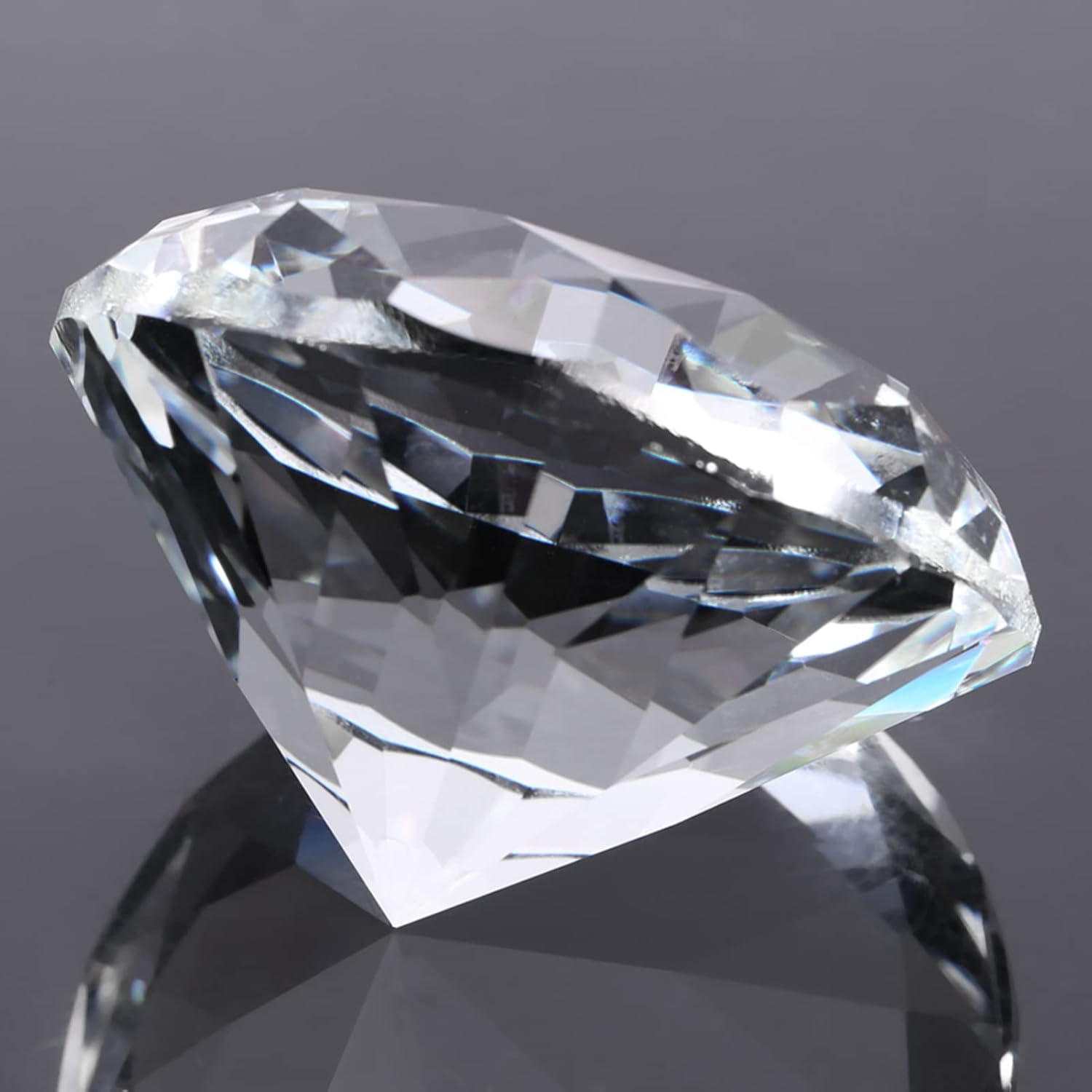 Piedra de diamante sintético, pisapapeles de cristal transparente con forma de diamante, joyas de pisapapeles para decoración de boda, centros de