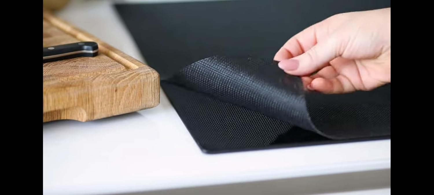 Alfombrilla protectora grande para placa de inducción, (magnética), cubiertas de quemador de estufa eléctrica, antigolpes y antiarañazos como