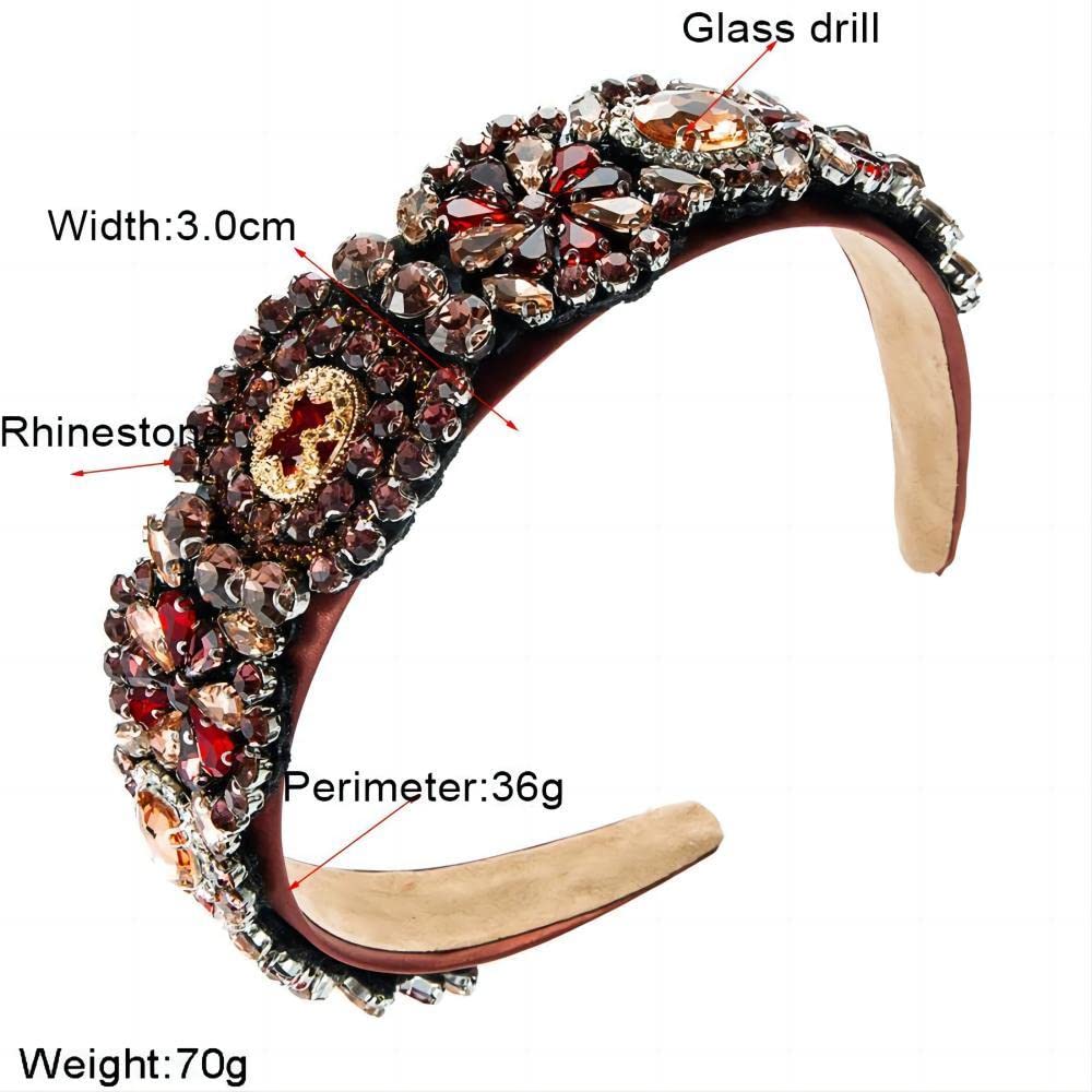 Diadema de moda para mujer, hermosa diadema retro con diamantes de imitación de cristal, accesorios para mujeres y niñas (diadema 3)