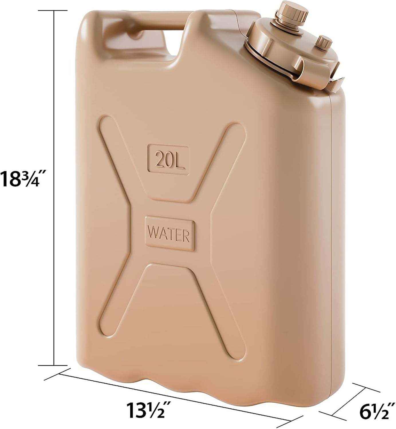 Scepter BPA Durable 5 Gallon 20 Liter Portable Military Water Storage Container for Camping, Outdoors and Emergency Management