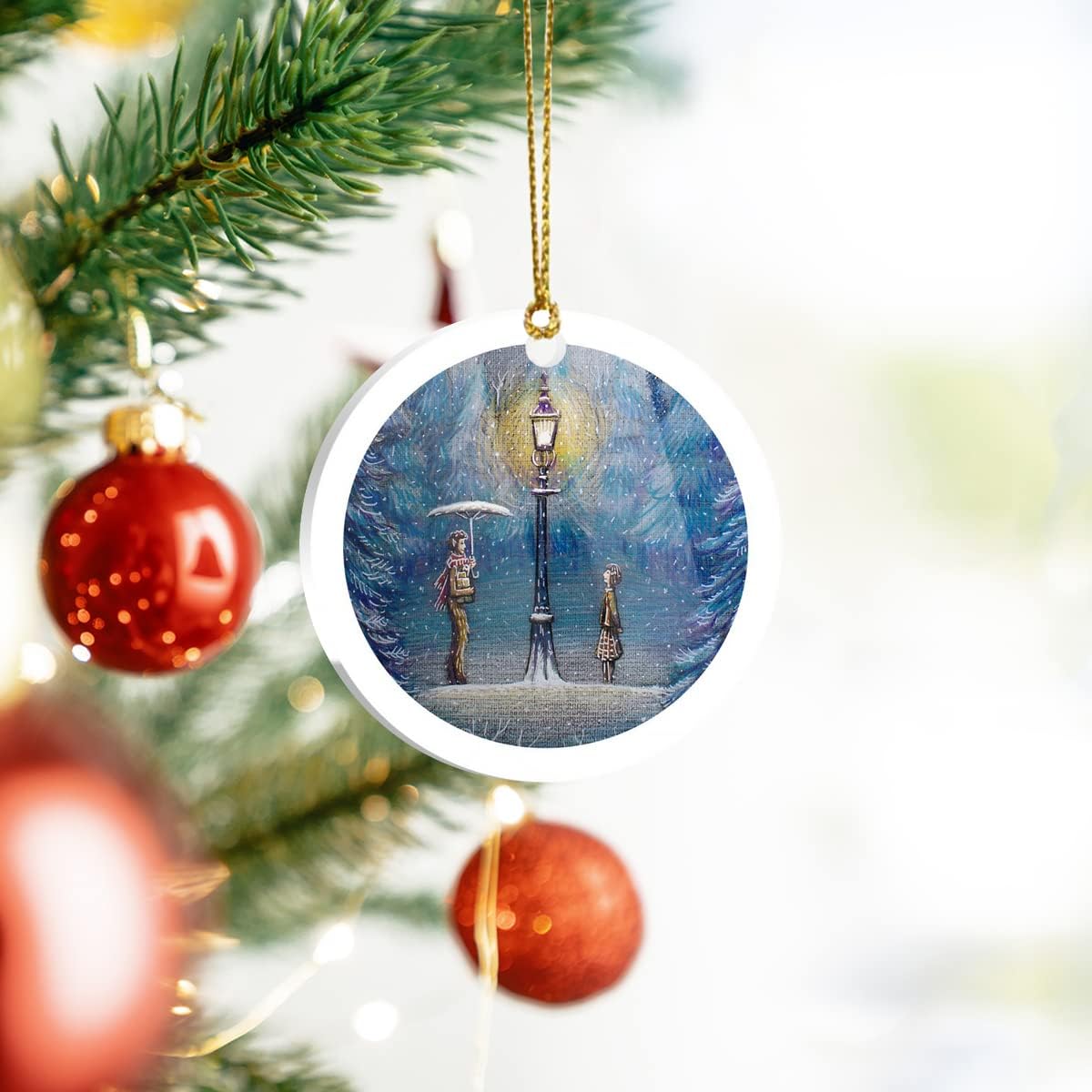 Adornos para árbol de Navidad, decoración de Narnia, decoraciones mágicas, farol, adorno acrílico de Navidad para vacaciones, eventos, fiestas,