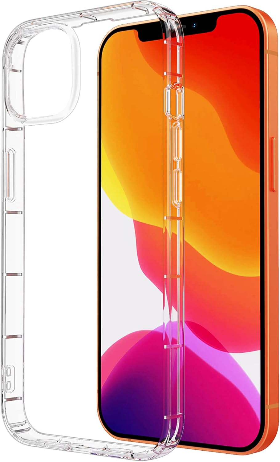 QUARK Crystal Clear Slim caso para iPhone 13 Mini TPU caso mejor que la cubierta de silicona soporta cargador inalámbrico Apple Phone Thin Carcasas
