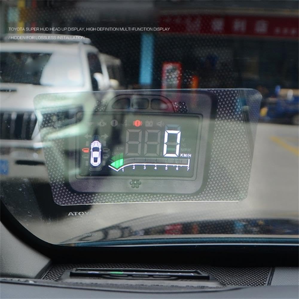 HIGH FLYING Para Toyota 4Runner 2014-2023 Accesorios para el interior del automóvil Pantalla frontal HUD Dispositivo digital electrónico Negro Un