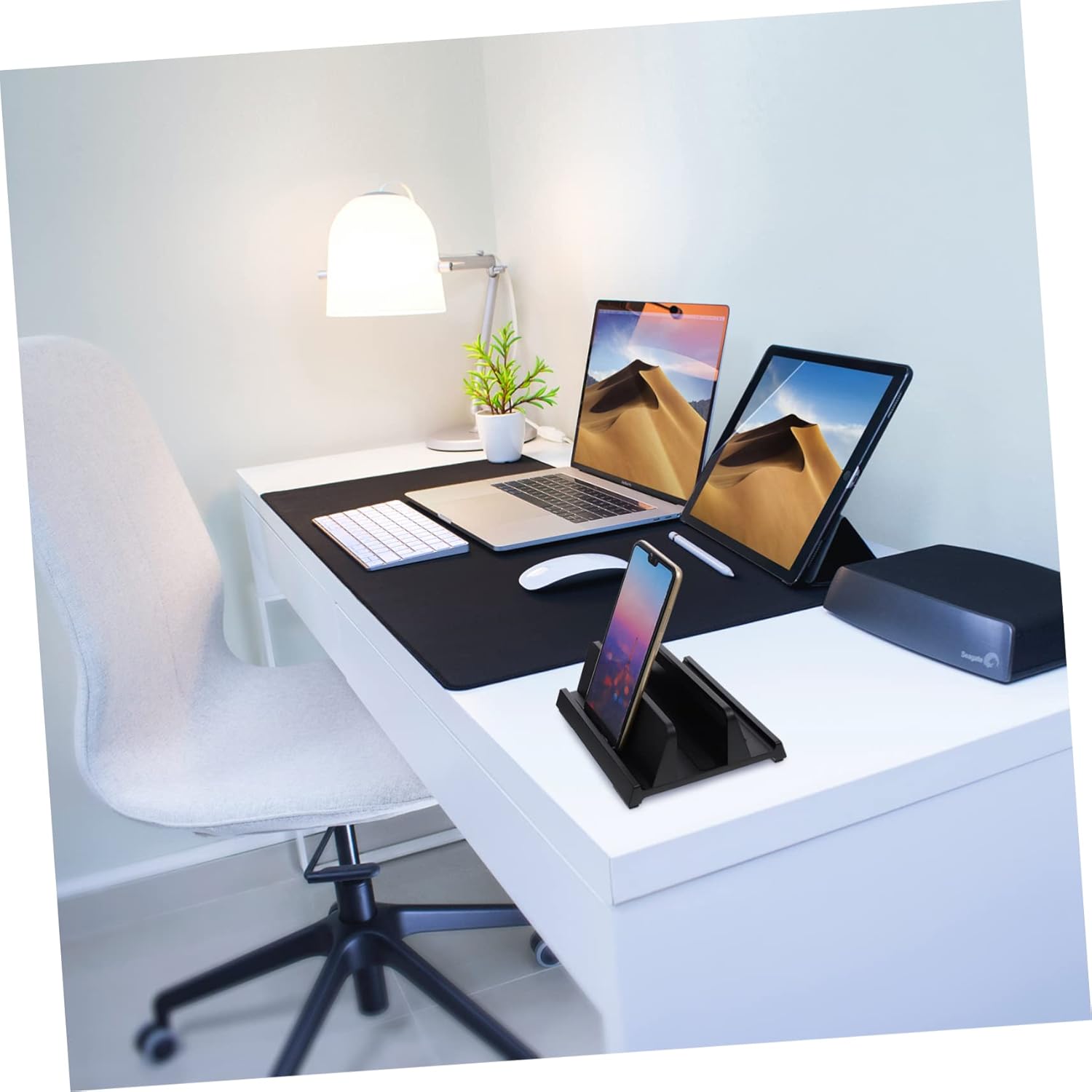 IMIKEYA Soporte vertical para computadora portátil, soporte para computadora portátil 3 en 1, soporte para computadora portátil 3 en 1, soporte