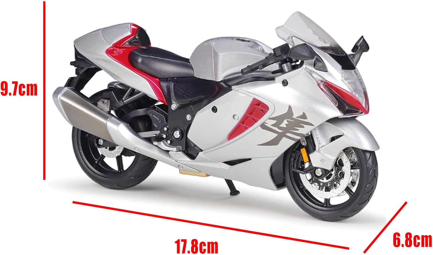 Escala 112 Modelo de motocicleta Hayabusa 2022 Metal fundido a presión con piezas de plástico